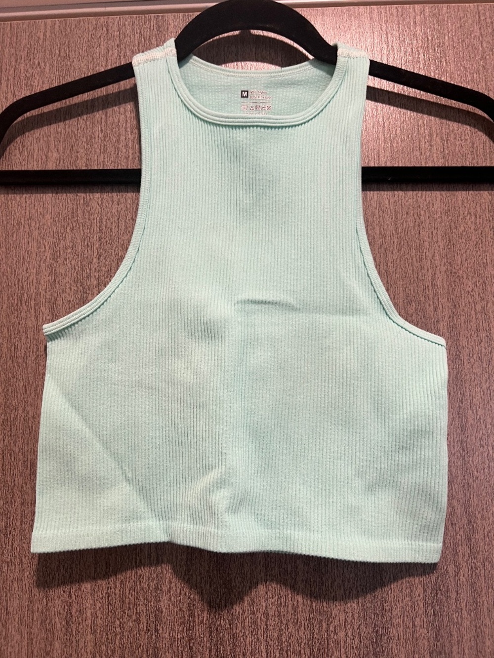 Mint Colored Ribbed Athletic Tank Size M